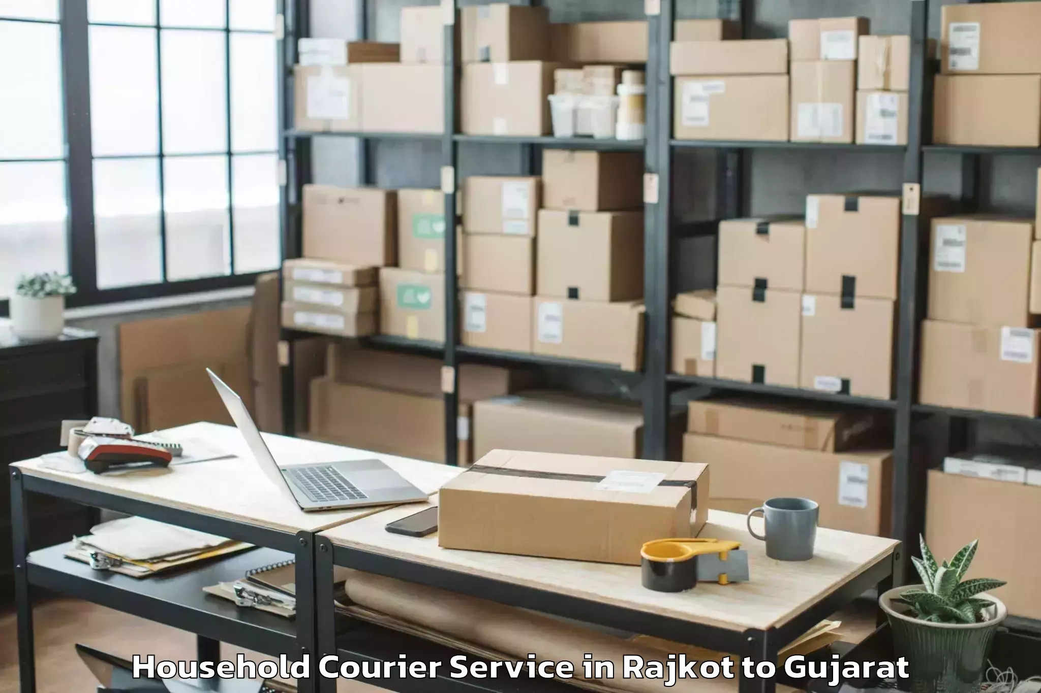 Hassle-Free Rajkot to Gandhi Nagar Household Courier